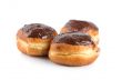 Three donut with chocolate