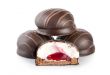Chocolate bar with cream isolated