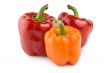 Two red and one orange pepper