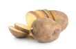 Cut raw potatoes isolated 