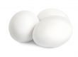 Three white eggs