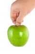 Green apple in hand (Path)