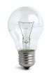 Light bulb on white