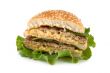 Hamburger isolated on white