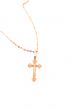 Golden cross with chain