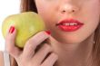 The green apple and red lips