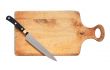 Kitchen Knife On Hardboard