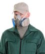 The person with respirator