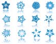 set of snowflakes