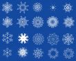 set of snowflakes