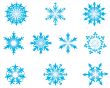 set of snowflakes