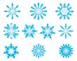 set of snowflakes