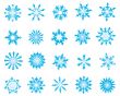 set of snowflakes