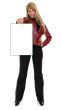 Girl Holding Blank Sign