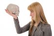 Young  woman with a skull.