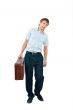 The young man with a suitcase 