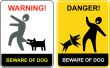 Danger! Beware of dog! 