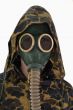 The person  with gas mask