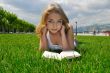 Girl reading outdoor
