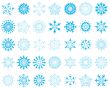 set of snowflakes