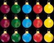 set of christmas balls