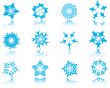 set of snowflakes