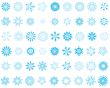 set of snowflakes