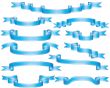 set of blue ribbons