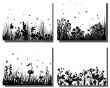 grass silhouettes set