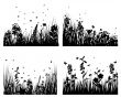 grass silhouettes set
