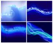 set of neon glow backgrounds
