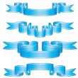 set of blue ribbons