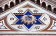 Star of David at the Santa Croce church in Florence. Italy.