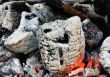 Embers remained after a fire. Russia. Samara. 