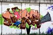 Graffiti at river station in Samara. Russia.