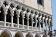 Colonnade of a palace of Doges on Sacred Mark`s area. Venice.
