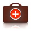 Medical first aid case retro