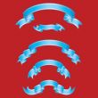 set of blue ribbons