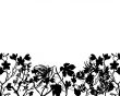 vector grass and flowers
