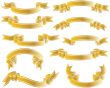 gold ribbons set