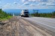 The lorry on highway