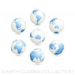 earth globes colection, white - blue