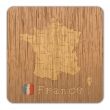 map of france on wood 