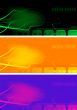 Set of bright abstract banners.