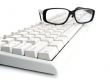 Glasses on the keyboard