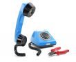 Broken blue phone