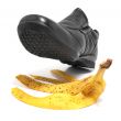 Banana peel and shoe