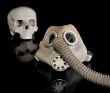 Gas mask and skull