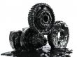 Gears soiled with black oil