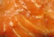 The meat of smoked trout. Background. Macro